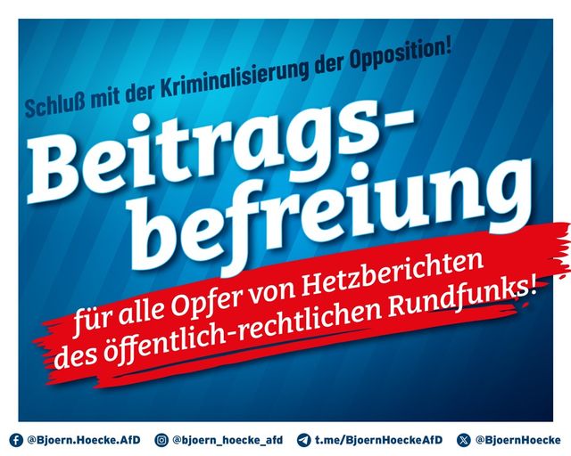 Beitragsbefreiung für Opfer von Hetzberichten des ÖRR!