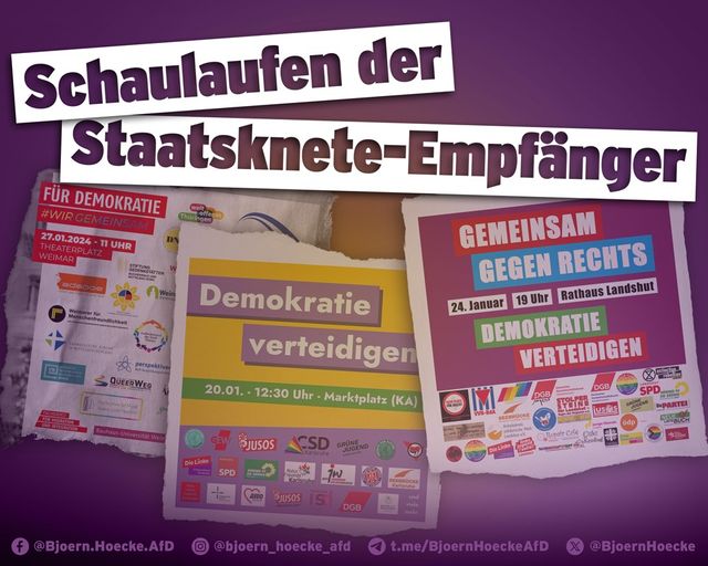 Schaulaufen der Staatsknete-Empfänger