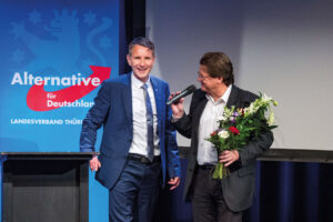 Björn Höcke auf der AfD-Wahlkampfparty 2017