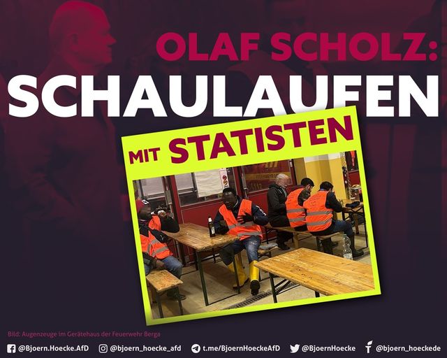 Olaf Scholz: Schaulaufen mit Statisten