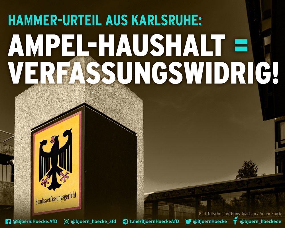 Ampel-Haushalt ist verfassungswidrig!