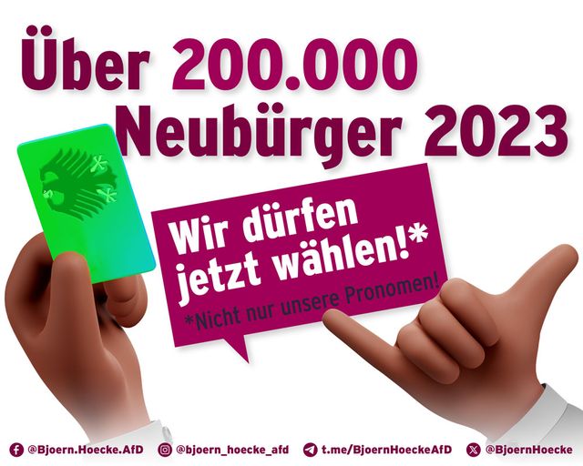 Über 200000 Neubürger 2023