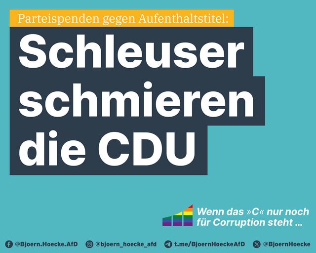 Schleuser schmieren die CDU