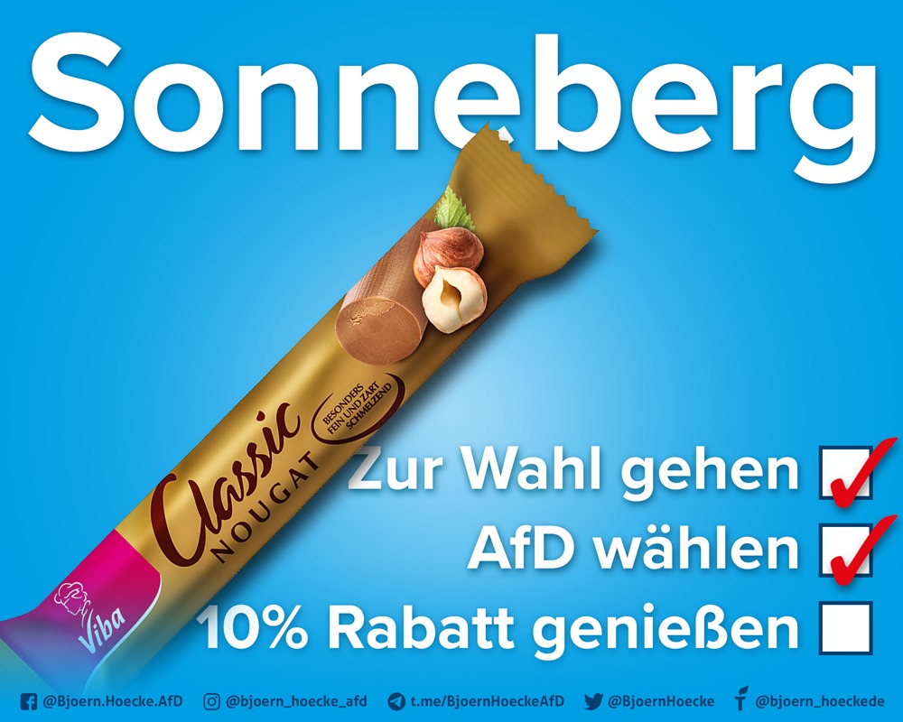 Sonneberg: Zur Wahl gehen, AfD wählen, Rabatt genießen