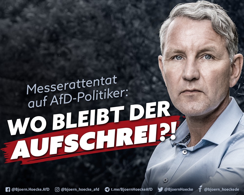 Messerattentat auf AfD-Politiker: Wo bleibt der Aufschrei?!