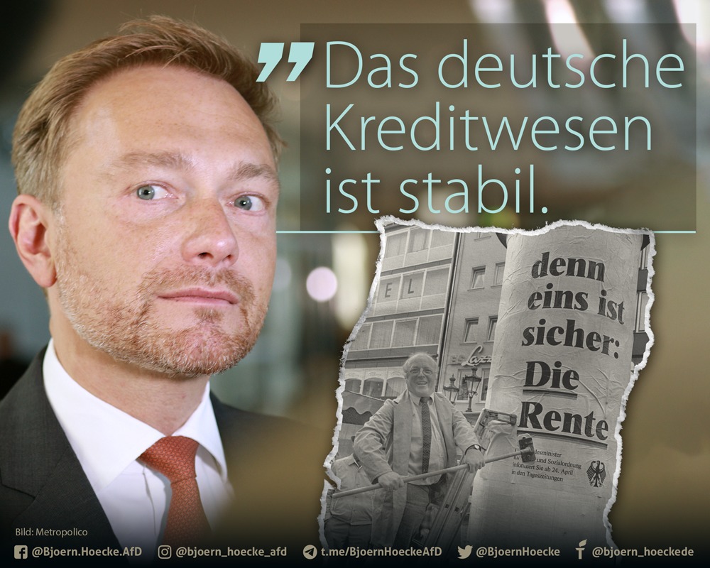 Bankenkrise. Lindner: "Das deutsche Kreditwesen ist stabil"