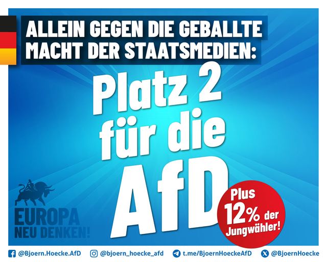 Platz 2 für die AfD - allein gegen die geballte Macht der Staatsmedien