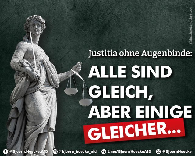 Justitia ohne Augenbinde