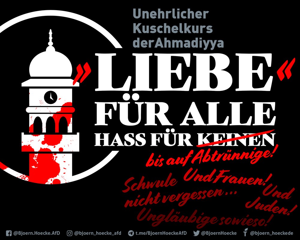 Unehrlicher Kuschelkurs der Ahmadiyya