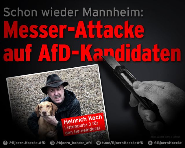 Messer-Attacke auf AfD-Kandidaten